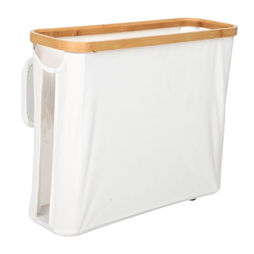 Cabilock Extra Toilet Paper Storage Basket Lid Slim Beige Container for Bathroom Accessories Chic Design for Efficient Organization Versatile Use Bathroom and Kitchen