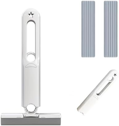 Mini Foldable Desktop Mop - Self-Squeeze, Wet & Dry, Portable Cleaning Tool For Kitchen, Bathroom, Car & Small Spaces (3-Pack)