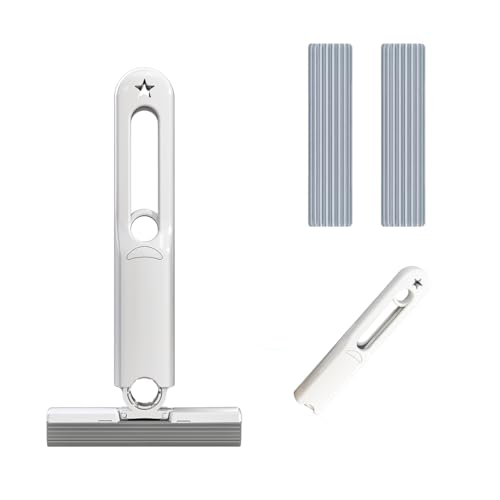 Lajunven Mini Portable Self-Squeeze Mop - Self Wringing, Strong Absorbent