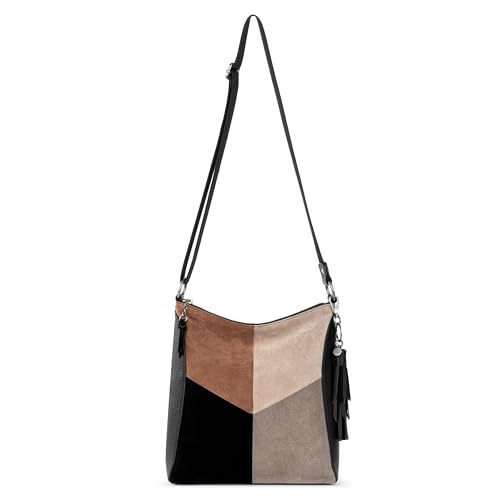 Image of The Sak Lucia Leather Crossbody Purse - Premium Leather Women's Handbag for Everyday & Travel - Cross Body Bag With Zipper