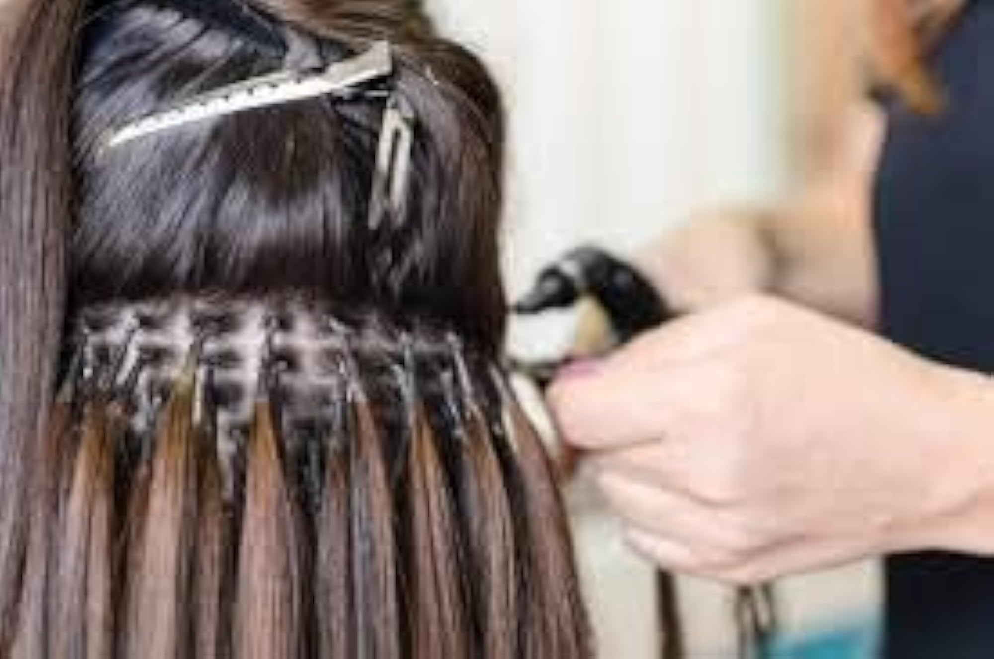 Women's Black I Tip Human Hair Extensions, 100g