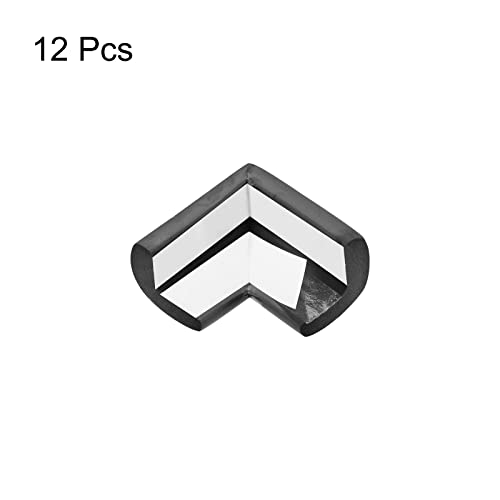 Image of uxcell Corner Guards Edge Protectors, 12Pack Foam Safety Bumper L Shape, 55mm /2.16 inch(L) for Furniture Corner Table Edge Guard, Black