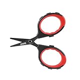 Booms Fishing S05 Fishing Scissors for Braided Line, 4' Fishing Serrated Shears, Fishing Line Cutter Saltwater and Freshwater