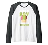 Spumoni Ice Cream Gelato - Just A Boy Who Loves Spumoni Raglan Baseball Tee