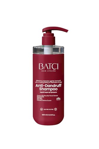 BATCI HAIR ATELIER Anti-Dandruff Shampoo, Professional Scalp Care with Chamomile Extract, Niacinamide, Allantoin, SLS Free, 500ml/16.90 fl oz