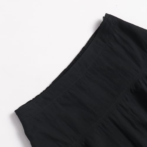 Women's High Waist Pleated Maxi Skirt, Flowy A-Line Silhouette, Elastic Waistband, Full Length for Casual or Formal Wear3