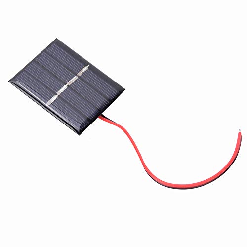 Solar Panel, 4Pcs 0.36W 2V Charging Power Board 42.5 x 48.5 x 3 mm Polycrystalline Solar Panel with Electronic Line for Small Power Appliances