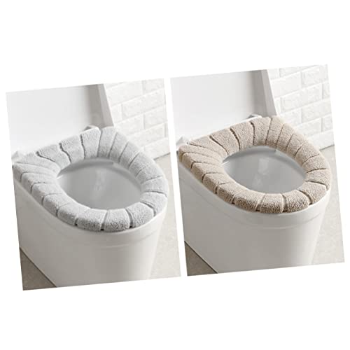 DOITOOL Badezimmer-Sitzauflagen Toilettensitzkissen Toilettensitzauflagen Waschbar Toilettensitzbezug Wärmer Toilettensitzbezug Dehnbar Toilettensitzauflagen Toilettenmatte – Bild 3