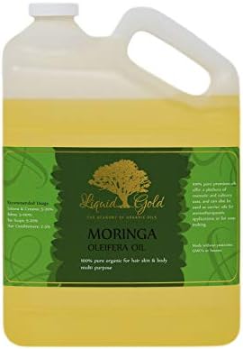 Liquid Gold Inc – 1 Gal – Premium Moringa Oil – 100% Pure Cold Pressed Natural Organic