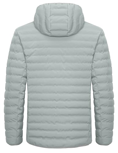 Little Donkey Andy Men's Warm Waterproof Puffer Jacket Hooded Windproof Winter Coat with Recycled Insulation2