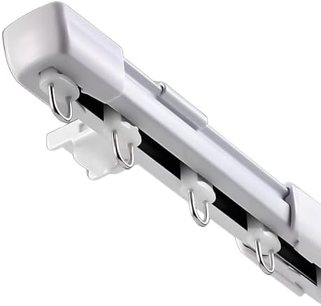 Adjustable Ceiling Curtain Track - Heavy Duty Aluminum Telescopic Rail for Living Room, Bedroom, Office, RV, Divider (Side-Mounted, 0.85-1.5m) - Versatile & Durable