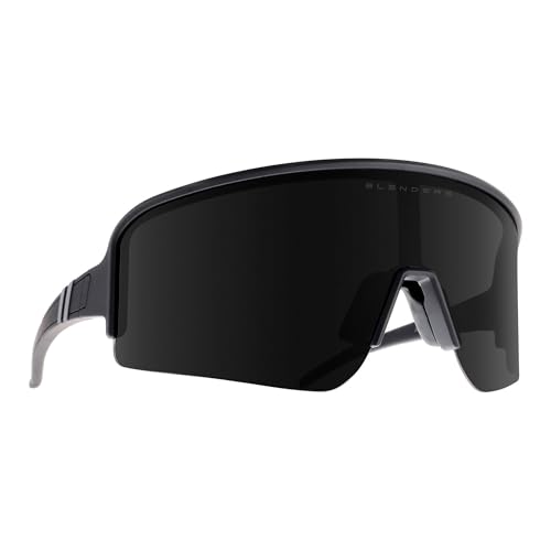 Blenders Eyewear Eclipse X2 Polarized Sunglasses Wrap-Around Lens 100% UV Protection For Men & Women Jet Line