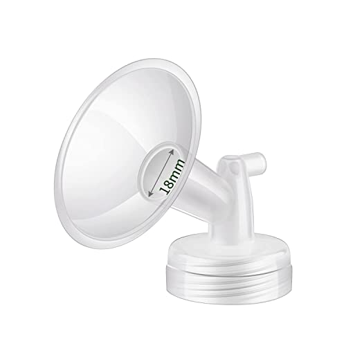 Image of Begical 1pc 18mm Flange Compatible with Spectra/Motif Luna/Amada MYA Breastpumps Replacement to Pump Parts/Flanges/Shields. Compatible with Spectra S1 S2 9 Plus Parts/Accessories Clear