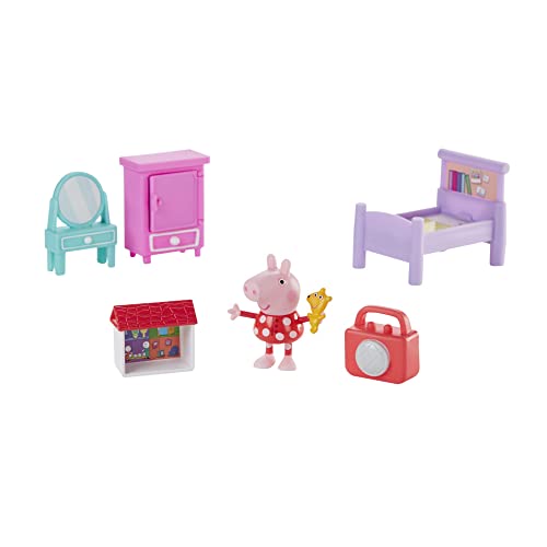 Peppa Pig Peppa\'s Adventures Bedtime with Peppa Accessory Set Preschool Toy, Figure and 5 Accessories, for Ages 3 and up - Thumbnail 2