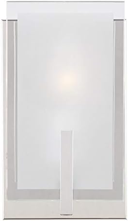 Generation Lighting 1-Light Syll Bath Fixture Wall Lamp (Chrome) 4130801-05 | Bathroom Light Fixture for Home Decor | Vanity Light Fixture Uses Candelabra E12 Standard or LED Light Bulbs