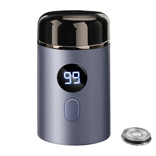 Afeitadora eléctrica pequeña, afeitadora eléctrica portátil, afeitadora de viaje eléctrica | afeitadora eléctrica de viaje para hombre, recortadora de barba recargable, recortadora de barba de