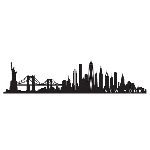 New York Skyline Vinyl Wall Decal – 20" x 65"