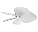 Motor potente y silencioso CASA Bruno Original Tahiti Ventilador de Techo con 5 aspas, Ø 132 cm, Blanco