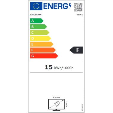 Antarion TV LED 19" 48cm Téléviseur HD Camping Car 12V Port USB DVB-T2
