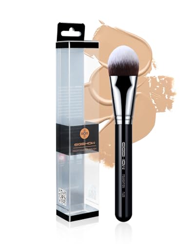 EIGSHOW Brocha Para Base Brocha De Lengua Para Líquidos, Cremas, Bases Pincel Plano Para Base Para Contornear E Iluminar Pincel Corrector De Fibra Sintética (F628)
