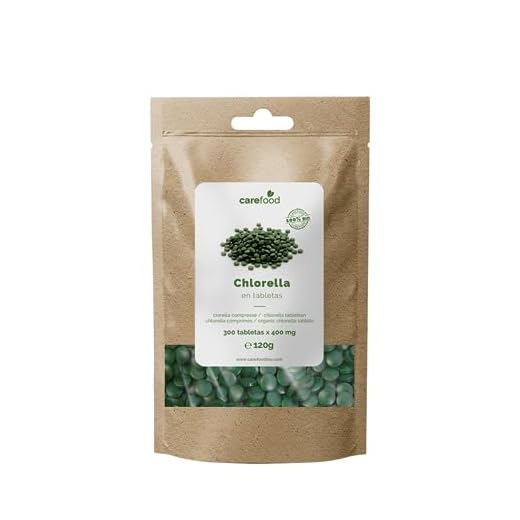 Carefood - Chlorella Orgánica - 300 Tabletas para 100 días de Superfood Bio - Micro Alga Chlorella Pyrenoidosa Ecológica Apta para Veganos - Rica en Fibras Vegetales - 120 g