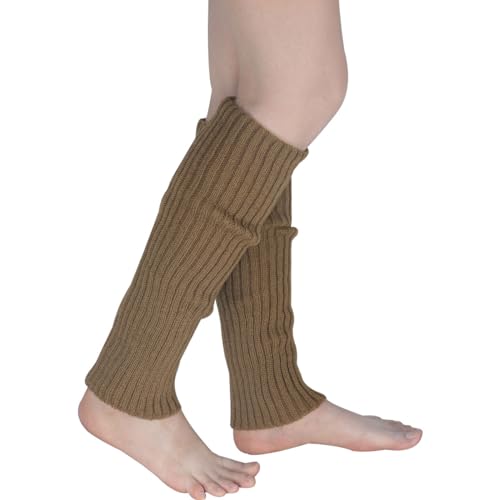 Image of FZBNSRKO Women Girls 80s Knit Leg Warmers Ribbed Long Leg Warmers for Party Sports Accessories
