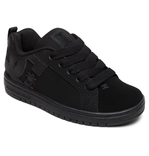 DC Shoes Court Graffik - Leather Shoes for Kids - Schuhe - Kinder - 39 - Schwarz,