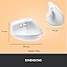 Logitech Lift Vertical Ergonomic Mouse, Wireless, Bluetooth or Logi Bolt USB receiver, Quiet clicks, 4 buttons, compatible with Windows/macOS/iPadOS, Laptop, PC - Off White