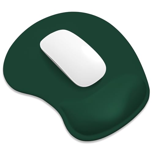 Tapis de souris ergonomique gel tapis de bureau antidérapant surface lisse vert foncé