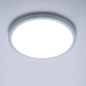 Yafido LED Plafondlamp Ultra Slim 24W 2160Lm Ufo Paneel 6500K Koud Wit LED Plafondlamp Voor Woonkamer Slaapkamer Hal Kantoor Keuken Balkon En Eetkamer Niet Dimbaar Ø23Cm