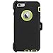 iPhone 6 Plus Case, iPhone 6S Plus Case [HEAVY DUTY] Built-in Screen Protector Tough 4 in1 Rugged Shorkproof Cover [With Kickstand] for Apple iPhone 6/6S Plus (Green/black)