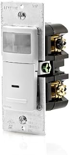 Leviton IPS06-1LW Decora Motion Sensor In-Wall Switch, Auto-On, 5A, Single Pole or 3-Way