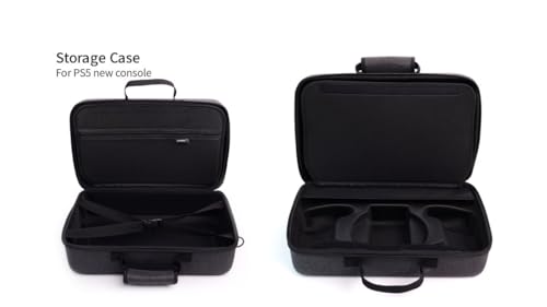Image of New World Storage Bag for PS5 Slim , for PS5 Slim Travel Bag Carry Case ,Waterproof Shoulder Bag for PlayStation 5 Slim with Both Side Storage Compartment, PS 5 Slim Accessories