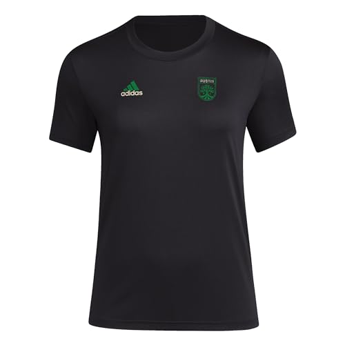 adidas Women's Size Austin FC MLS Short Sleeve T-Shirt, Black, Small Tall