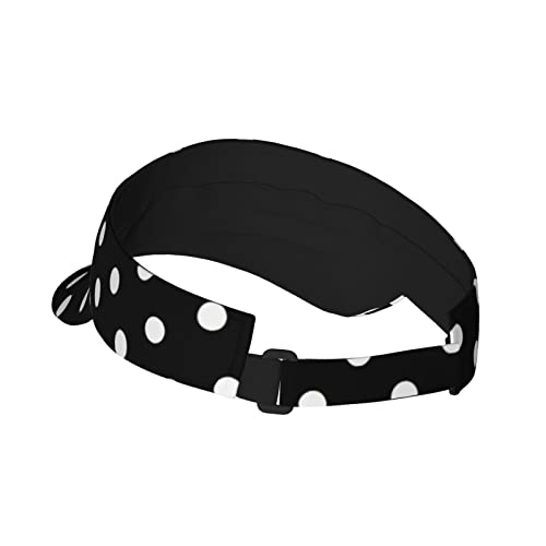 Visera deportiva roja con lunares ajustable unisex miniatura 3
