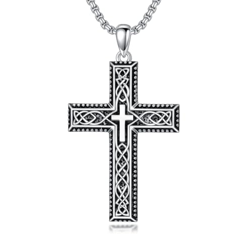 Chaîne en argent sterling homme au look celtique quotidien