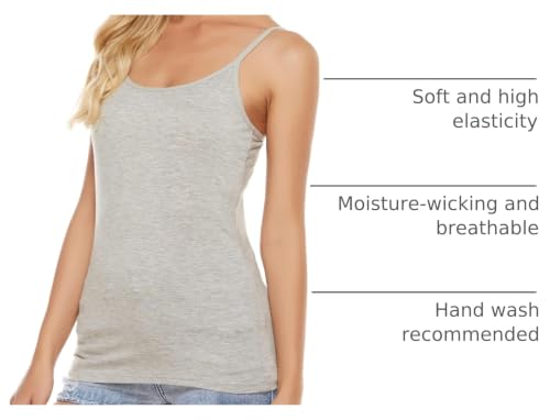 Image of BQTQ 5 Pcs Women's Camisole Tank Top Undershirt Spaghetti Strap Basic Camisoles