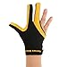 Lljsszr Premium Quality Pool Cue Glove for Right-Handed Players, Yellow Black, as described