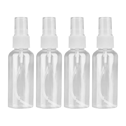 4 Pcs Travel Spray Bottle,0.7oz/20ml Small Spray Bottle,Plastic Mini spray Bottles,Transparent Fine Mist spray Bottles,Refillable Containers Empty,for Traveling Make-up Skincare Cleaning.(Clear)
