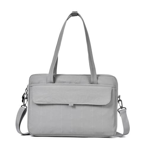 [ESHKZJEYK] PC�o�b�O ���f�B�[�X Large Briefcase Messenger Tote Bag for Business Office �m�[�g�p�\�R���P�[�X(Gray)