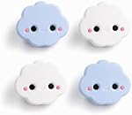 JINGDU Thumb Grip Caps for Nintendo Switch Joy-Con, Cute Silicone Joystick Cap Covers Accessories Compatible with Nintendo Switch/OLED/Lite Joycon, 4PCS Cloud