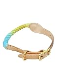 Yellow and Blue Dog Collar, Rope Collar for Dogs, Puppy Dog Collar, Pretty Dog Collar, Cute Dog Coll