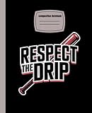 Photo Gallery respect the drip: stylish baseball composition notebook with bright colors: wide ruled school journal for notes, class, or writing Photo Gallery respect the drip: stylish baseball composition notebook with bright colors: wide ruled school journal for notes, class, or writing
