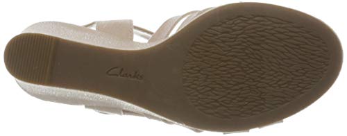 Clarks Women's Ankle-Strap Heeled Sandal, Dusty Rose Interest Synthetic, 9 #TOP29