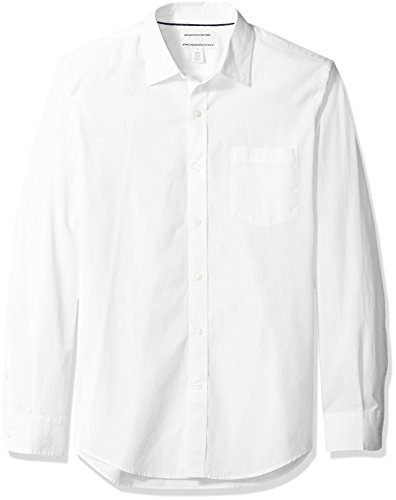 Amazon Essentials Camisa de Popelín de Manga Larga y Ajuste
