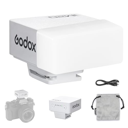 Godox iM20 Mini Flash de Cámara Camera Flash Blanco 470 mAh 440 Flashes de Máxima Potencia 3sTiempos de Reciclaje 5 Niveles de Potencia Manual para Sony Zve10 Zv1 Sony A7III Ricoh Gr3 Fujifilm F1
