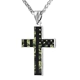 JUHIOPOI Collar con colgante de cruz para hombre y mujer, joyería religiosa, 1 Pieza, Zinc, No es una piedra preciosa