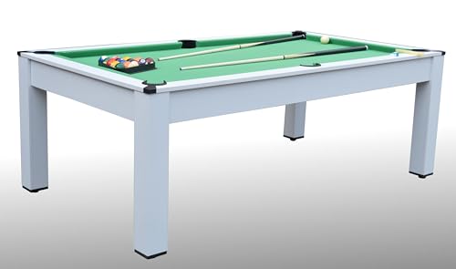 Ng Biliardi Biliardo Artemides Bianco - Tavolo Da Pranzo - Ping Pong - (Panno Verde) - 215 Cm - Carambola - 4