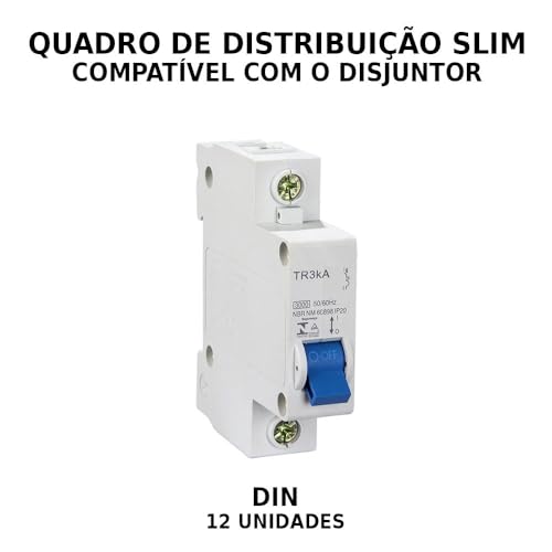Quadro para 12 Disjuntores Slim Din Embutir