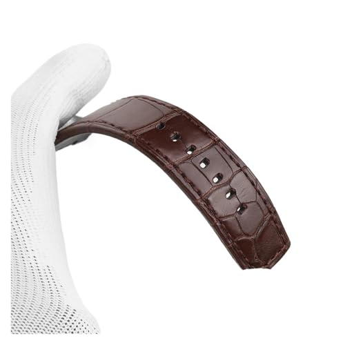 Bracelet cuir alligator compatible IWC Ingenieur IW378509 extrémité crantée